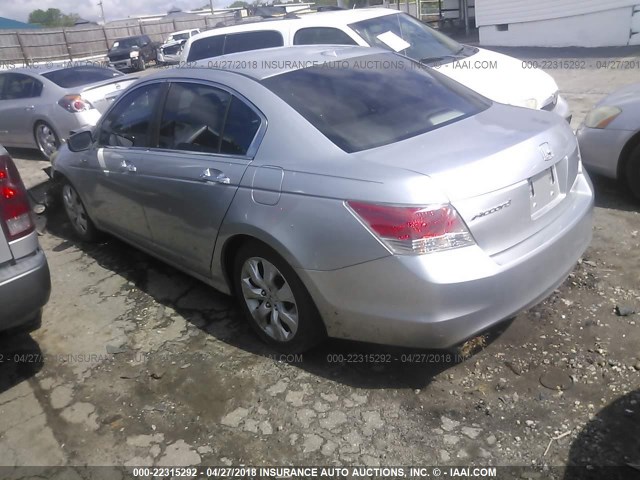 1HGCP36818A054406 - 2008 HONDA ACCORD EXL SILVER photo 3