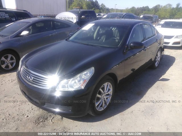 JNKBV61E08M210804 - 2008 INFINITI G35 BLACK photo 2