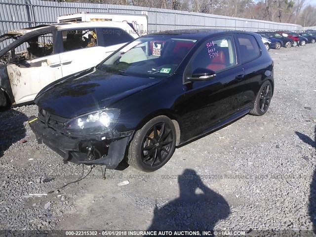 WVWAB7AJ9CW264026 - 2012 VOLKSWAGEN GOLF BLACK photo 2