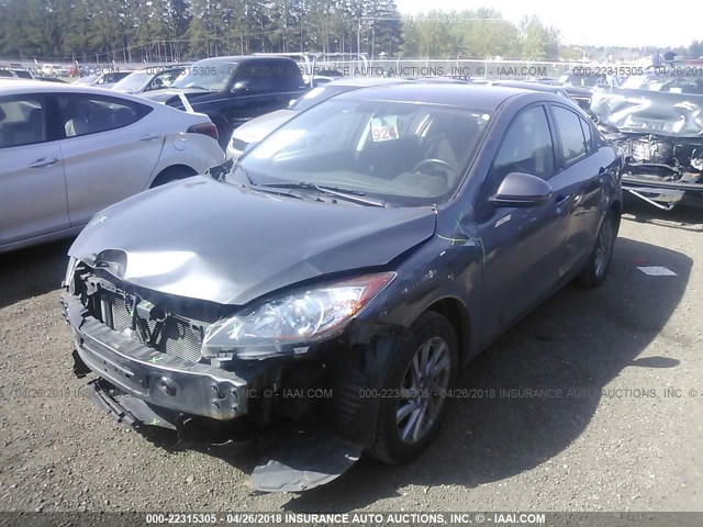 JM1BL1VP4D1749055 - 2013 MAZDA 3 I GRAY photo 2