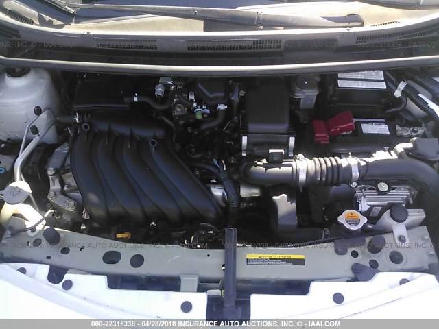 3N1CE2CP3FL353253 - 2015 NISSAN VERSA NOTE S/S PLUS/SV/SL/SR WHITE photo 10