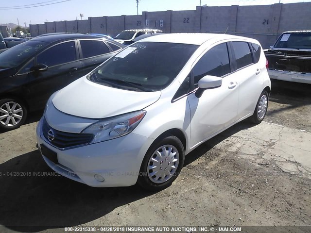 3N1CE2CP3FL353253 - 2015 NISSAN VERSA NOTE S/S PLUS/SV/SL/SR WHITE photo 2