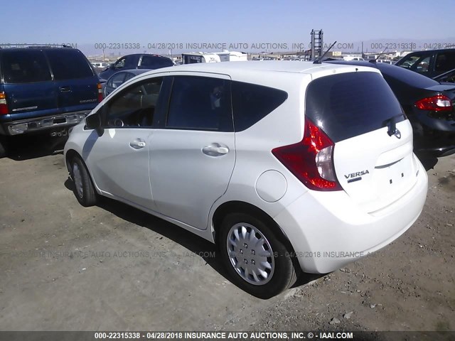 3N1CE2CP3FL353253 - 2015 NISSAN VERSA NOTE S/S PLUS/SV/SL/SR WHITE photo 3