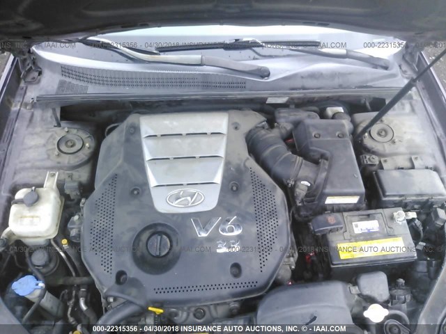 5NPEU46F46H012113 - 2006 HYUNDAI SONATA GLS/LX PURPLE photo 10