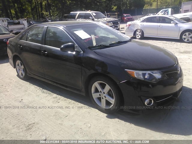 4T1BF1FK4CU027328 - 2012 TOYOTA CAMRY SE/LE/XLE BLACK photo 1