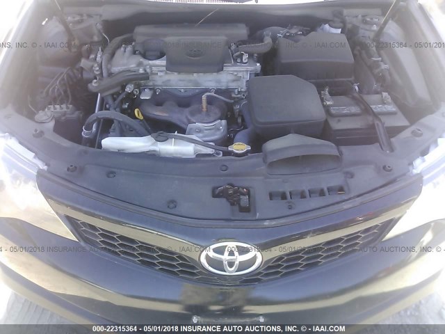 4T1BF1FK4CU027328 - 2012 TOYOTA CAMRY SE/LE/XLE BLACK photo 10