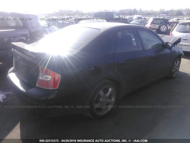 4S3BL676964212569 - 2006 SUBARU LEGACY GT LIMITED BLACK photo 4