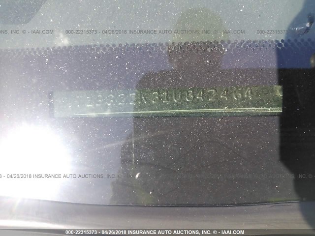 4T1BG22K31U842464 - 2001 TOYOTA CAMRY CE/LE/XLE 白色 照片 9