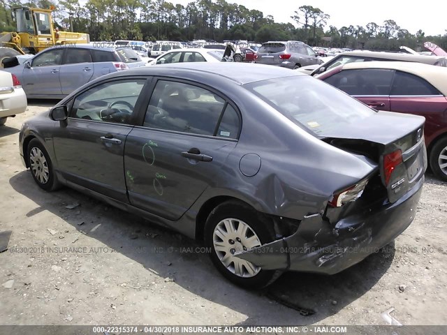 2HGFA16369H343923 - 2009 HONDA CIVIC VP GRAY photo 3