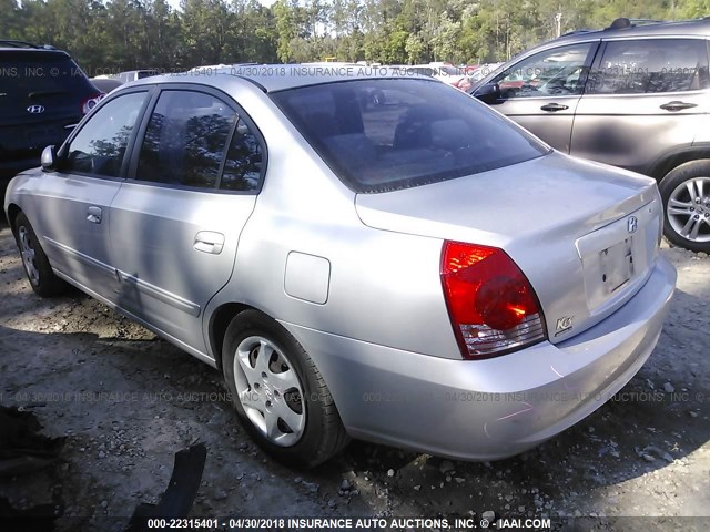 KMHDN46D35U159370 - 2005 HYUNDAI ELANTRA GLS/GT SILVER photo 3