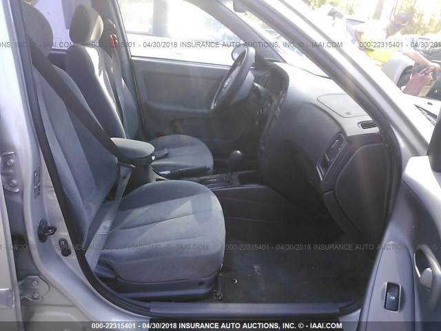 KMHDN46D35U159370 - 2005 HYUNDAI ELANTRA GLS/GT SILVER photo 5