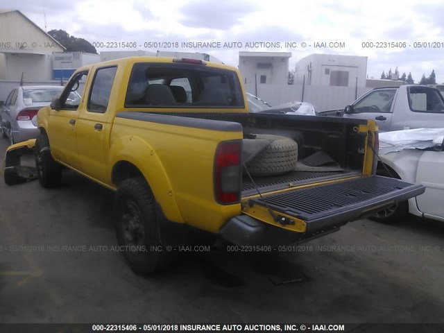 1N6ED27T54C457393 - 2004 NISSAN FRONTIER CREW CAB XE V6 YELLOW photo 3