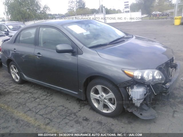 2T1BU4EE8BC618376 - 2011 TOYOTA COROLLA S/LE GRAY photo 1