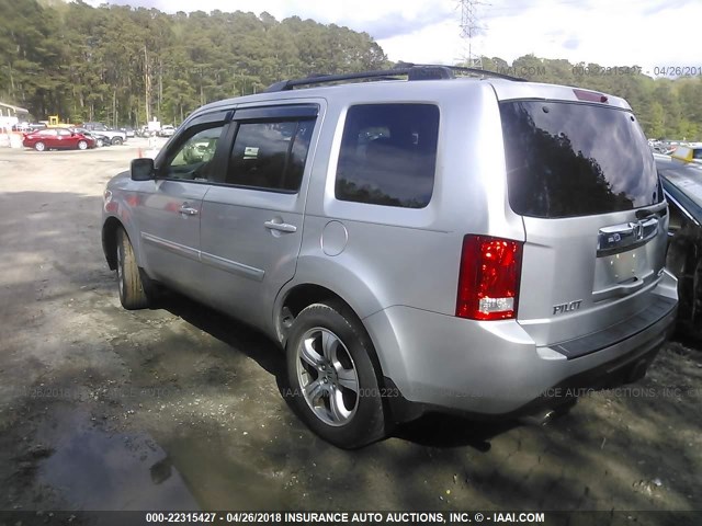 5FNYF4H47DB033519 - 2013 HONDA PILOT EX SILVER photo 3