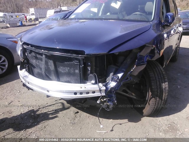 5FRYD4H47EB007668 - 2014 ACURA MDX TECHNOLOGY BLUE photo 6