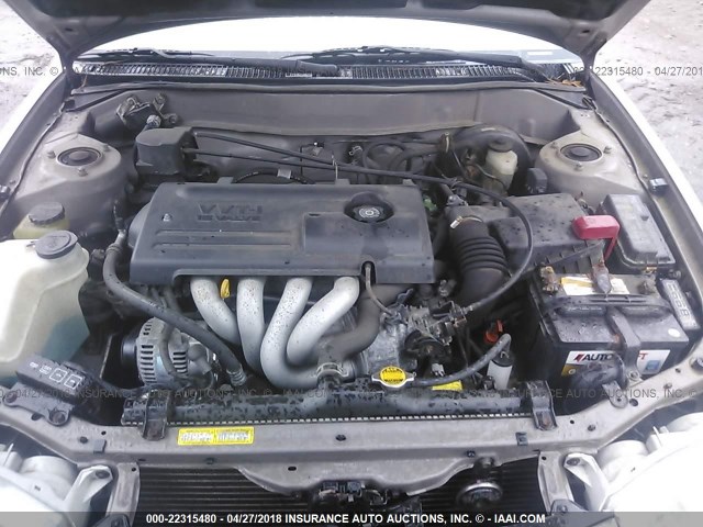 2T1BR12E71C501228 - 2001 TOYOTA COROLLA CE/LE/S TAN photo 10