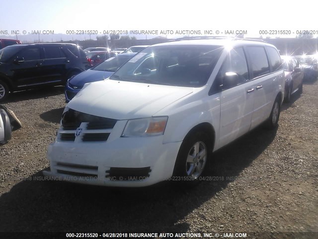 2D8HN44H28R703713 - 2008 DODGE GRAND CARAVAN SE WHITE photo 2