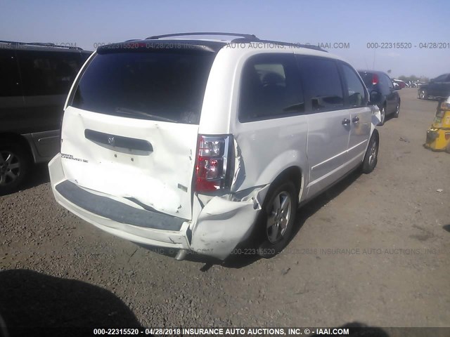 2D8HN44H28R703713 - 2008 DODGE GRAND CARAVAN SE WHITE photo 4