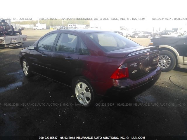1FAHP34N87W302848 - 2007 FORD FOCUS ZX4/S/SE/SES 红色 照片 3