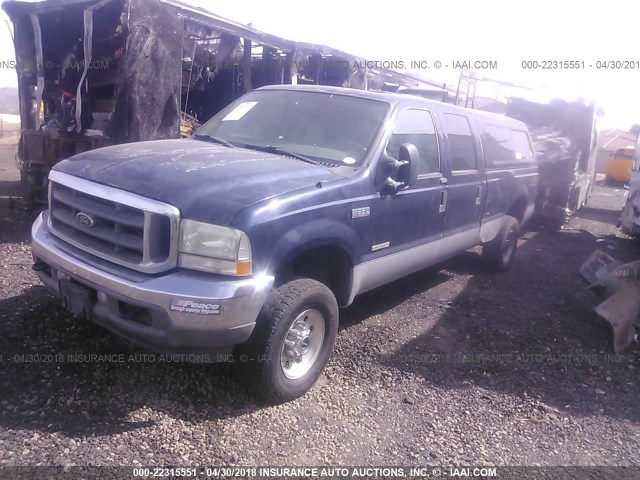 1FTSW31P94EA04013 - 2004 FORD F350 SRW SUPER DUTY BLUE photo 2