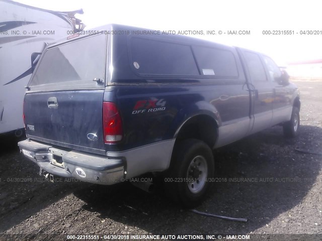 1FTSW31P94EA04013 - 2004 FORD F350 SRW SUPER DUTY BLUE photo 4