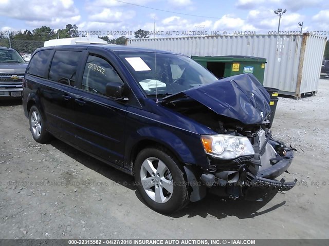 2C4RDGBG9DR571139 - 2013 DODGE GRAND CARAVAN SE Dark Blue photo 1