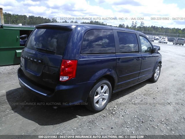 2C4RDGBG9DR571139 - 2013 DODGE GRAND CARAVAN SE Dark Blue photo 4