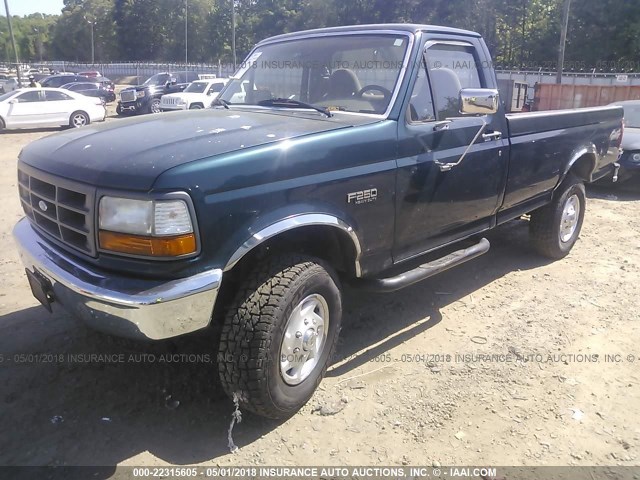 1FTHF26H2VEC49503 - 1997 FORD F250 GREEN photo 2