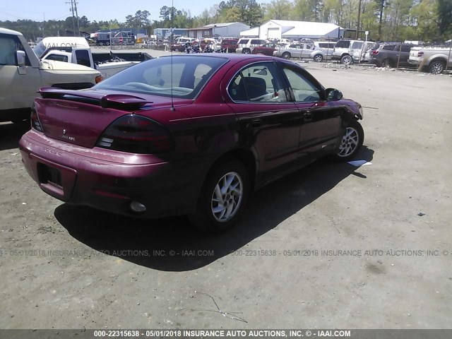 1G2NE52F64M651920 - 2004 PONTIAC GRAND AM SE BURGUNDY photo 4