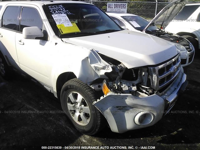 1FMCU0EG4AKA86969 - 2010 FORD ESCAPE LIMITED WHITE photo 6