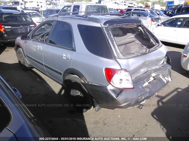 JF1GG68562H812765 - 2002 SUBARU IMPREZA OUTBACK SPORT SILVER photo 3