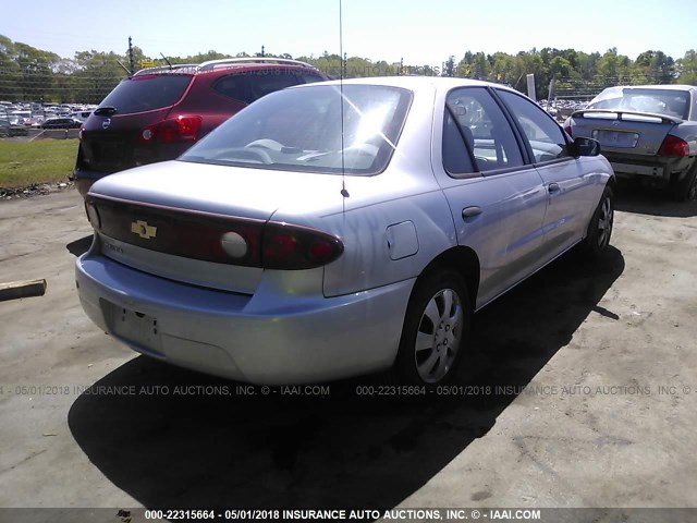 1G1JF52F647277159 - 2004 CHEVROLET CAVALIER LS SILVER photo 4