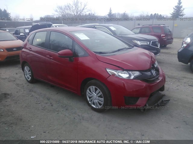 JHMGK5H56GX005421 - 2016 HONDA FIT LX RED photo 1