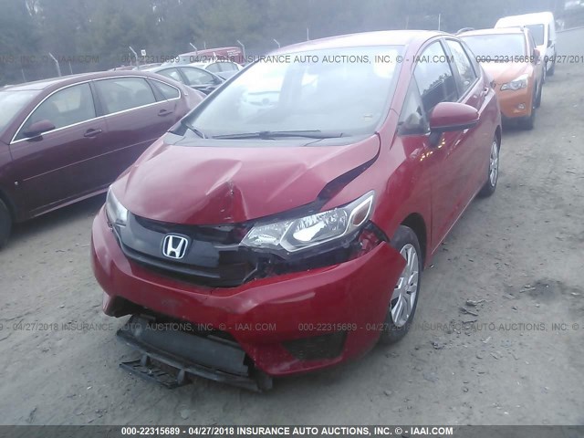 JHMGK5H56GX005421 - 2016 HONDA FIT LX RED photo 6