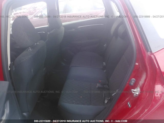 JHMGK5H56GX005421 - 2016 HONDA FIT LX RED photo 8