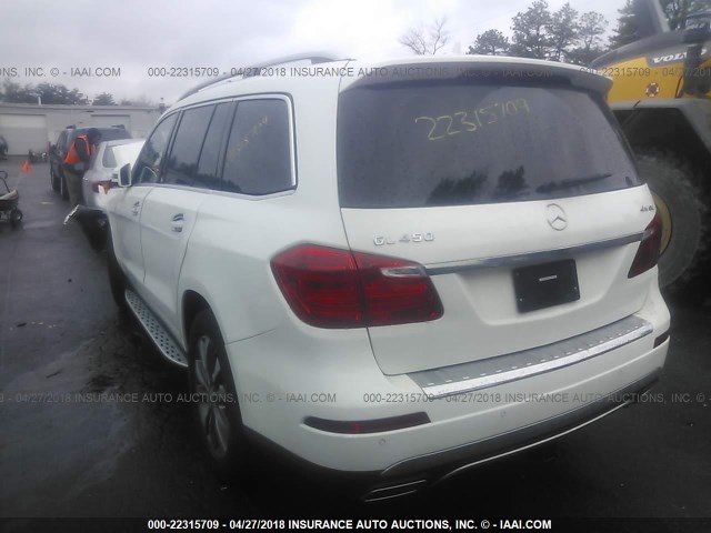 4JGDF6EE2GA708497 - 2016 MERCEDES-BENZ GL 450 4MATIC WHITE photo 3