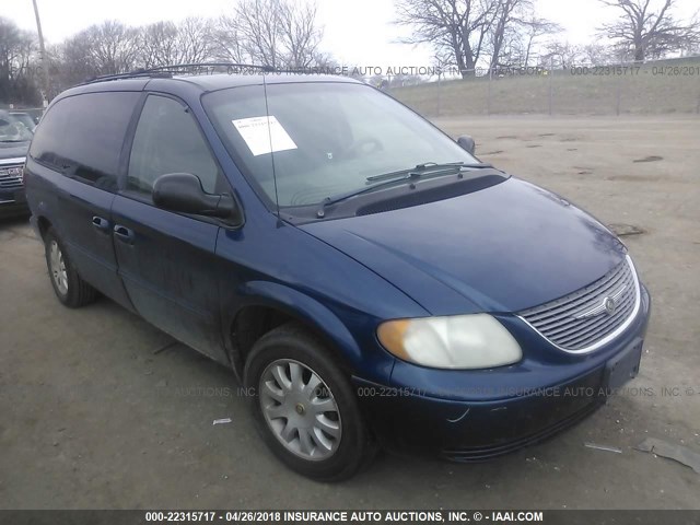 2C4GP74L22R542846 - 2002 CHRYSLER TOWN & COUNTRY EX BLUE photo 1