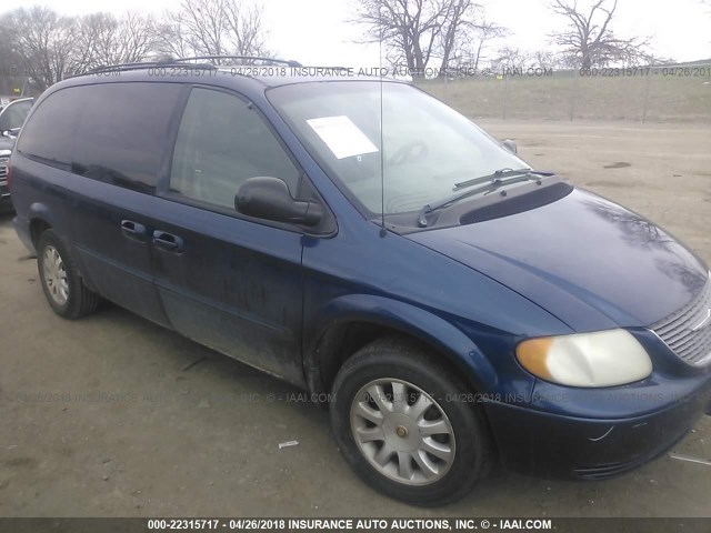 2C4GP74L22R542846 - 2002 CHRYSLER TOWN & COUNTRY EX BLUE photo 6