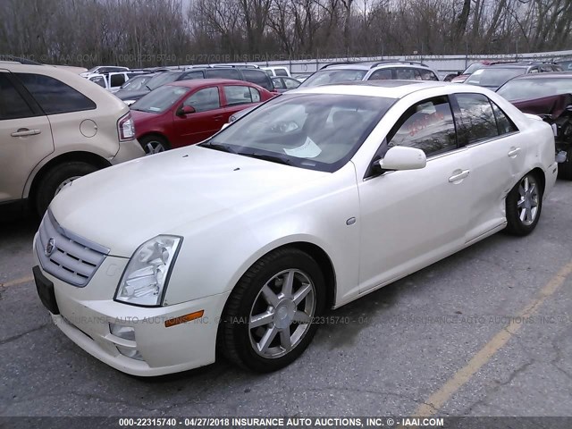 1G6DC67A950227465 - 2005 CADILLAC STS WHITE photo 2