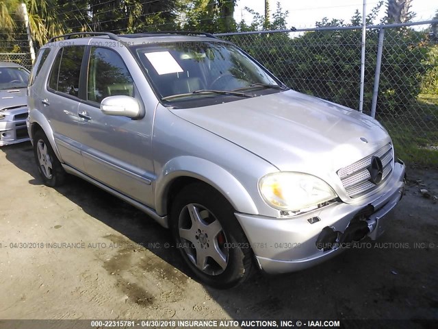 4JGAB74E52A344932 - 2002 MERCEDES-BENZ ML 55 SILVER photo 1