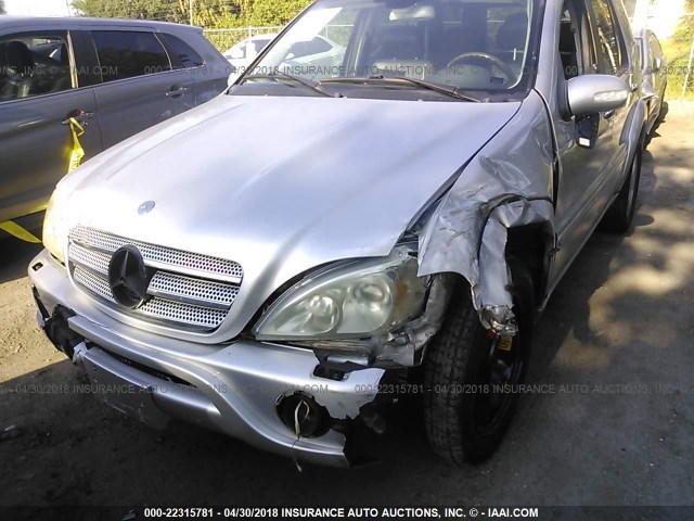 4JGAB74E52A344932 - 2002 MERCEDES-BENZ ML 55 SILVER photo 6