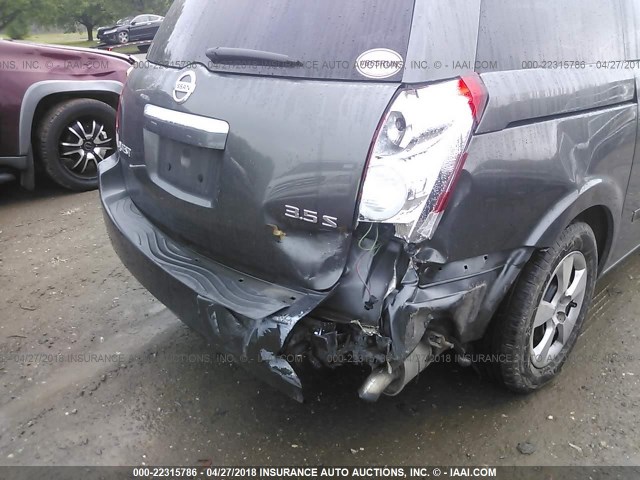 5N1BV28U98N118524 - 2008 NISSAN QUEST S/SE/SL GRAY photo 6