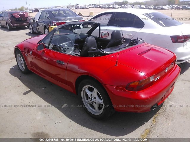 4USCH7328TLB65435 - 1996 BMW Z3 1.9 RED photo 3