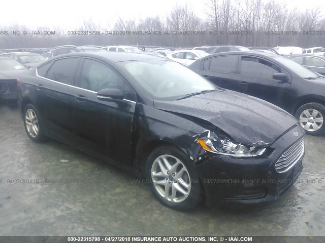 3FA6P0H77GR100930 - 2016 FORD FUSION SE BLACK photo 1