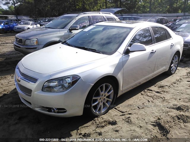 1G1ZE5E11BF353279 - 2011 CHEVROLET MALIBU LTZ WHITE photo 2