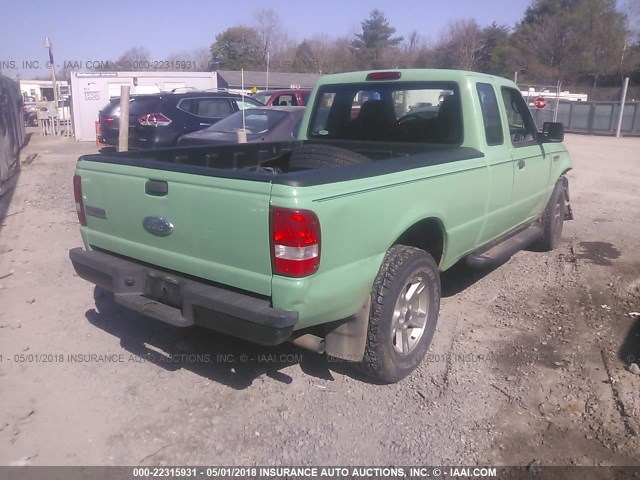 1FTZR15E96PA81393 - 2006 FORD RANGER SUPER CAB GREEN photo 4