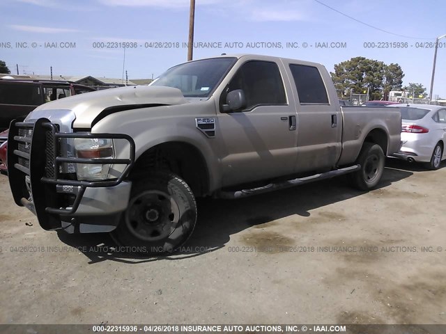 1FTSW21508EE58648 - 2008 FORD F250 SUPER DUTY GOLD photo 2