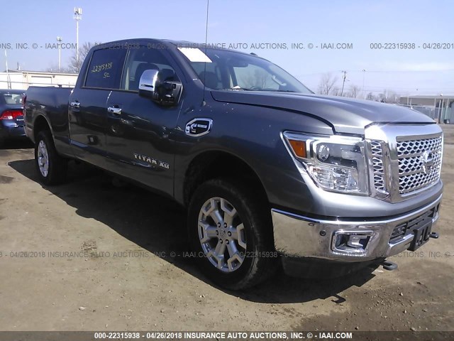 1N6BA1F43GN500119 - 2016 NISSAN TITAN XD SL/PRO-4X/PLAT RESERVE GRAY photo 1