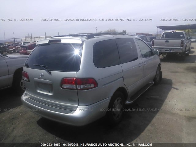 4T3ZF13C33U541917 - 2003 TOYOTA SIENNA LE/XLE SILVER photo 4