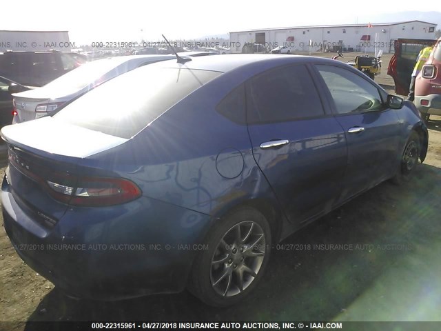 1C3CDFCH7DD300837 - 2013 DODGE DART LIMITED/R/T BLUE photo 4